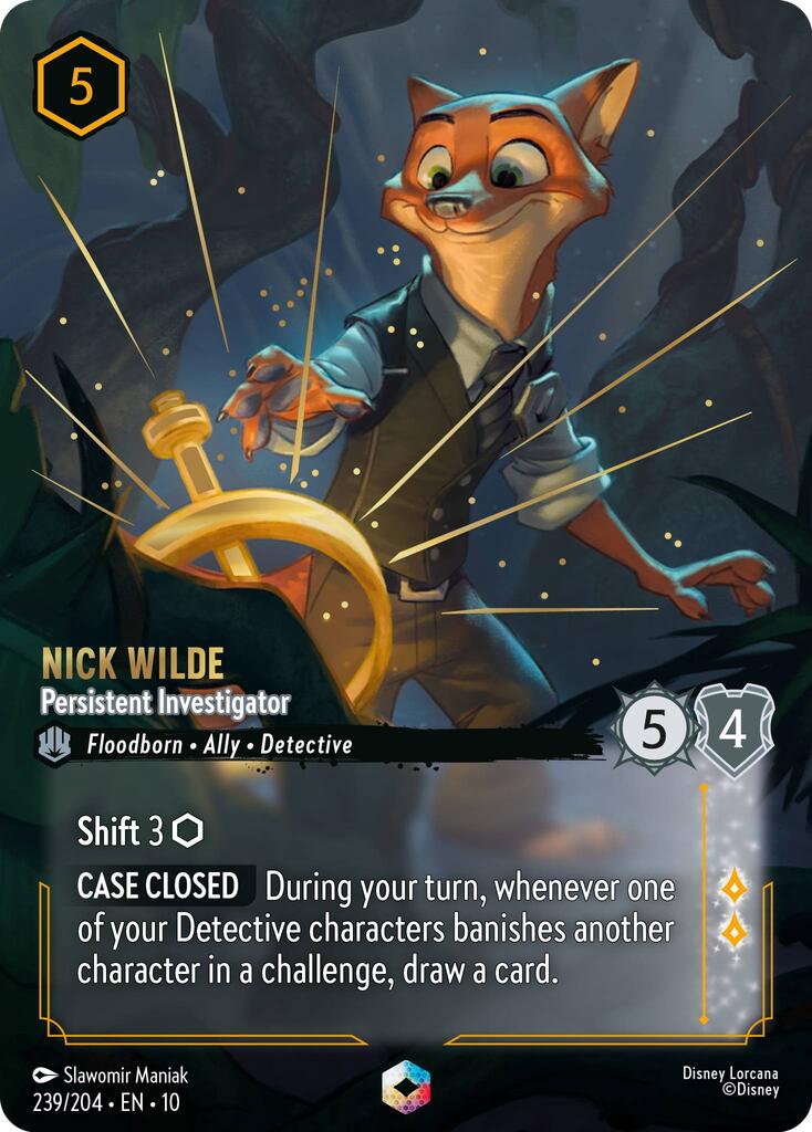 Nick Wilde - Persistent Investigator (Enchanted) (239/204) [Whispers in the Well] | Good Games Morley
