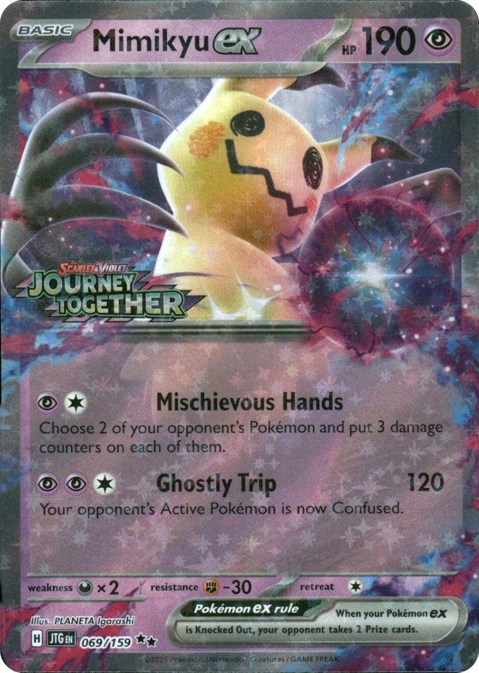 Mimikyu ex (069/159) (Journey Together Stamped) [Miscellaneous Cards] | Good Games Morley