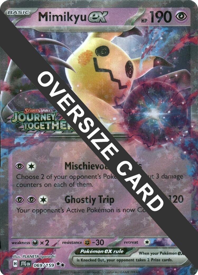 Mimikyu ex (069/159) (Journey Together Stamped) (Jumbo Card) [Miscellaneous Cards] | Good Games Morley
