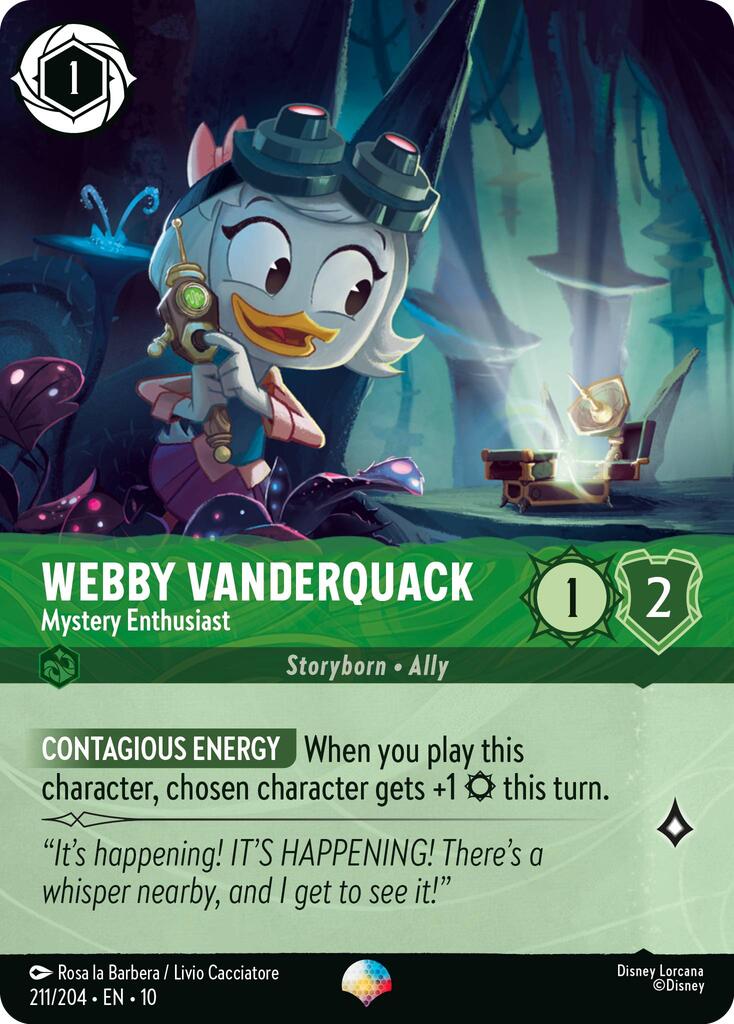 Webby Vanderquack - Mystery Enthusiast (Epic) (211/204) [Whispers in the Well] | Good Games Morley