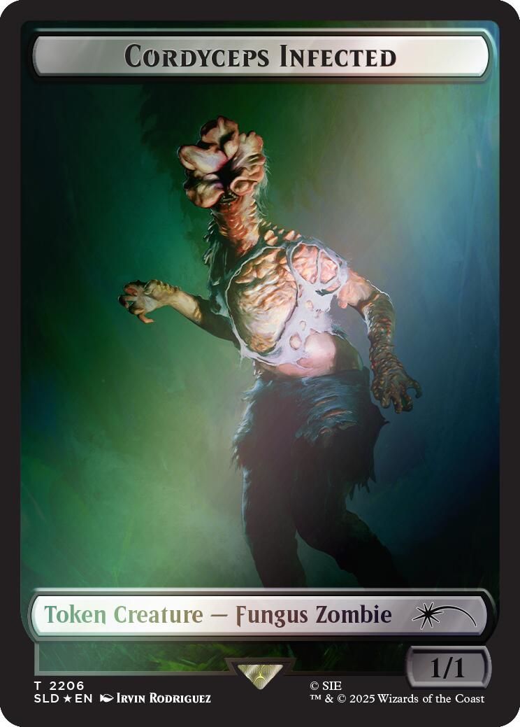Cordyceps Infected Token (2206) (Rainbow Foil) [Secret Lair Drop Series] | Good Games Morley