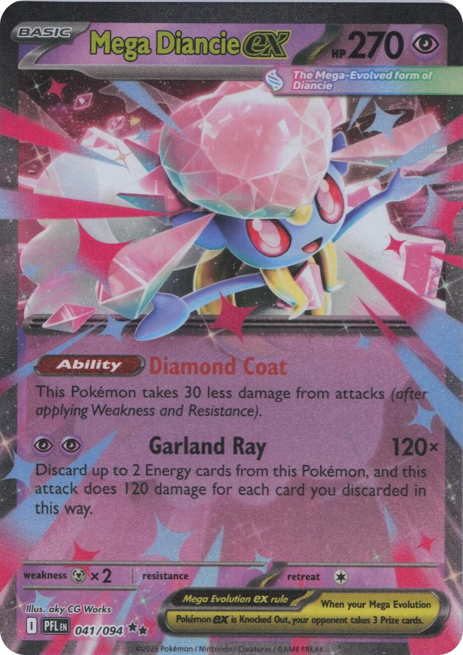 Mega Diancie ex (041/094) [Mega Evolution: Phantasmal Flames] | Good Games Morley