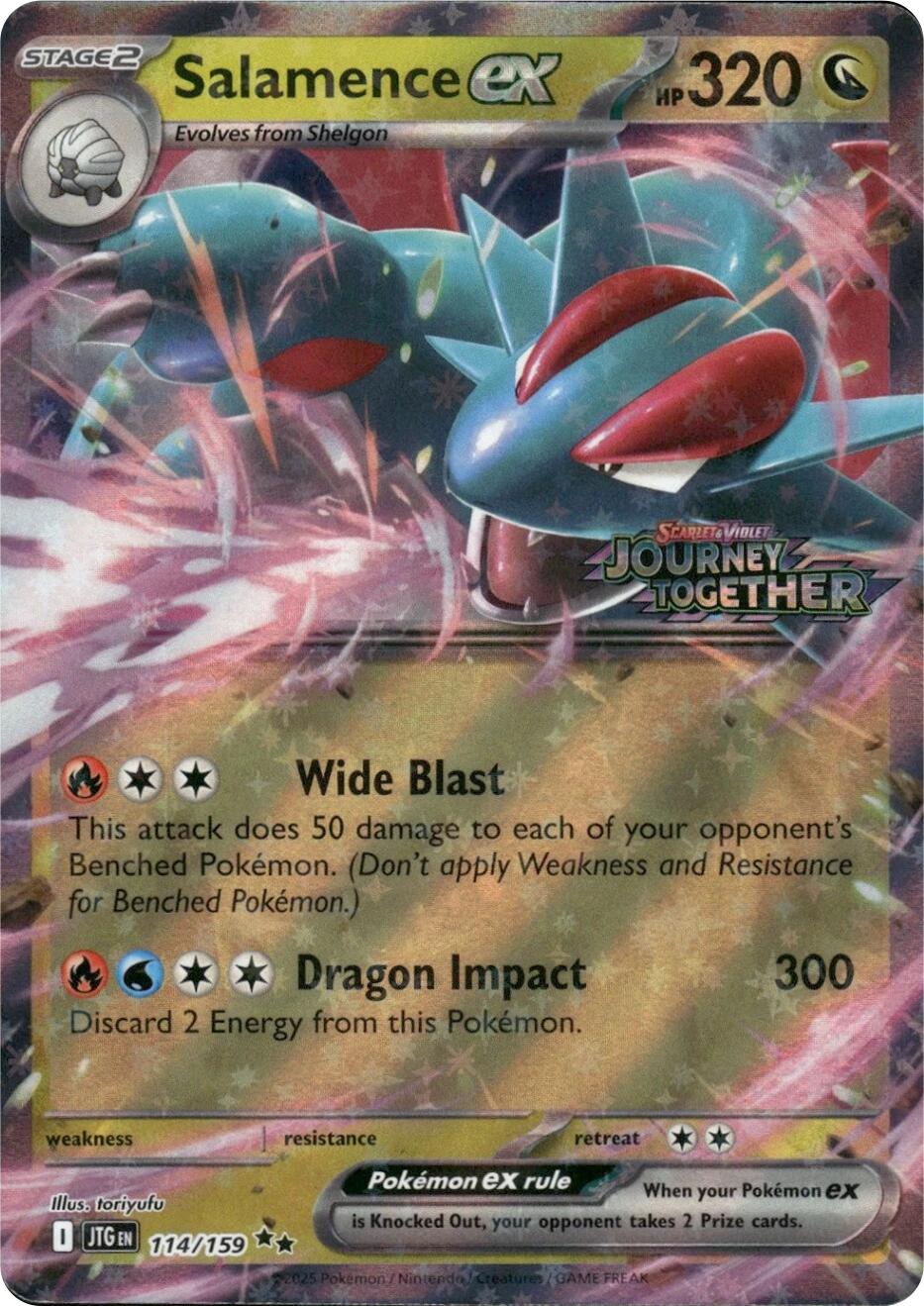Salamence ex (114/159) (Journey Together Stamped) [Scarlet & Violet: Journey Together] | Good Games Morley