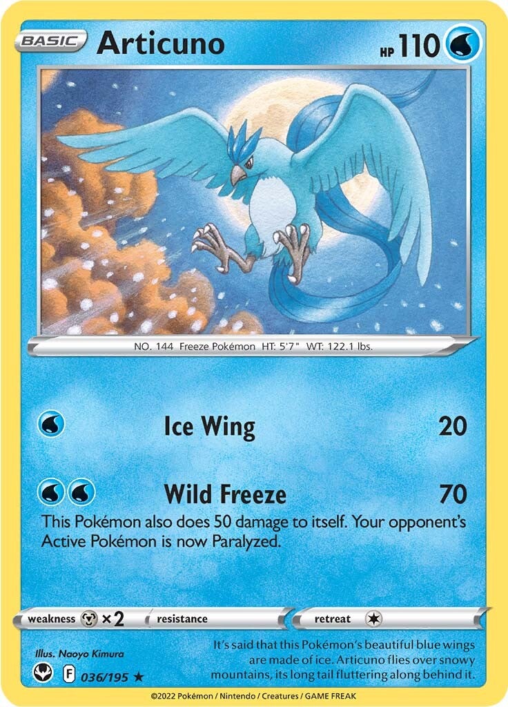 Articuno (036/195) [Sword & Shield: Silver Tempest] | Good Games Morley