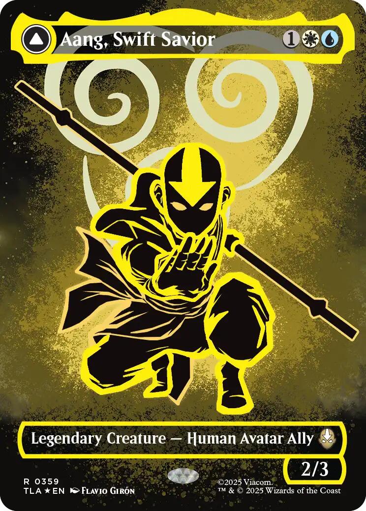 Aang, Swift Savior (Borderless) (Neon Ink Foil) [Avatar: The Last Airbender] | Good Games Morley