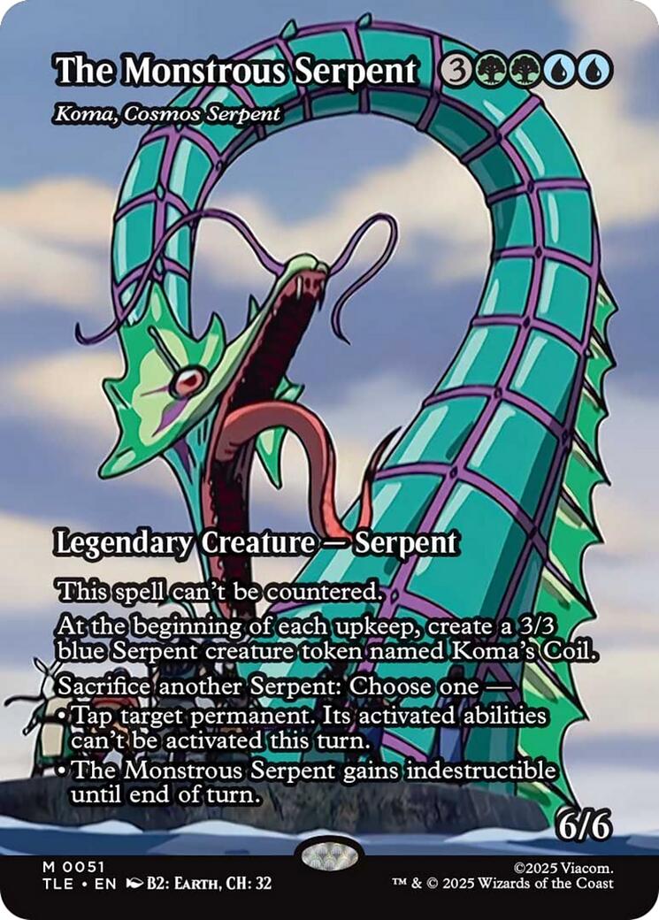 The Monstrous Serpent - Koma, Cosmos Serpent (Borderless) [Avatar: The Last Airbender: Eternal-Legal] | Good Games Morley