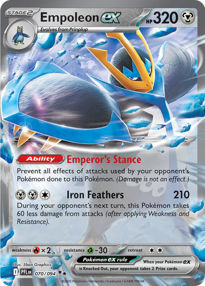 Empoleon ex (070/094) [Mega Evolution: Phantasmal Flames] | Good Games Morley