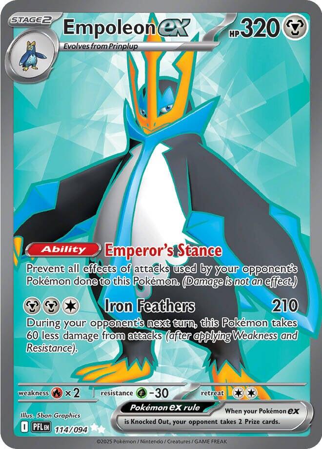 Empoleon ex (114/094) [Mega Evolution: Phantasmal Flames] | Good Games Morley