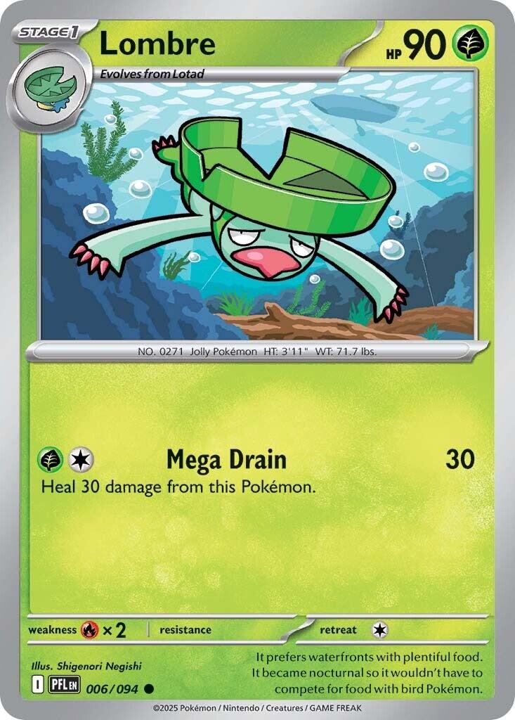 Lombre (006/094) [Mega Evolution: Phantasmal Flames] | Good Games Morley