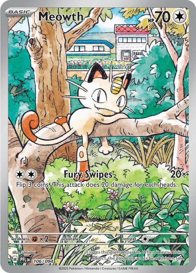 Meowth (106/094) [Mega Evolution: Phantasmal Flames] | Good Games Morley
