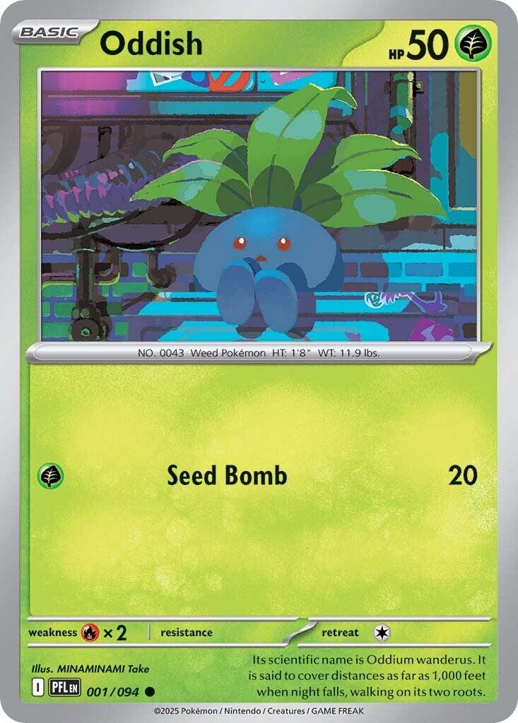 Oddish (001/094) [Mega Evolution: Phantasmal Flames] | Good Games Morley
