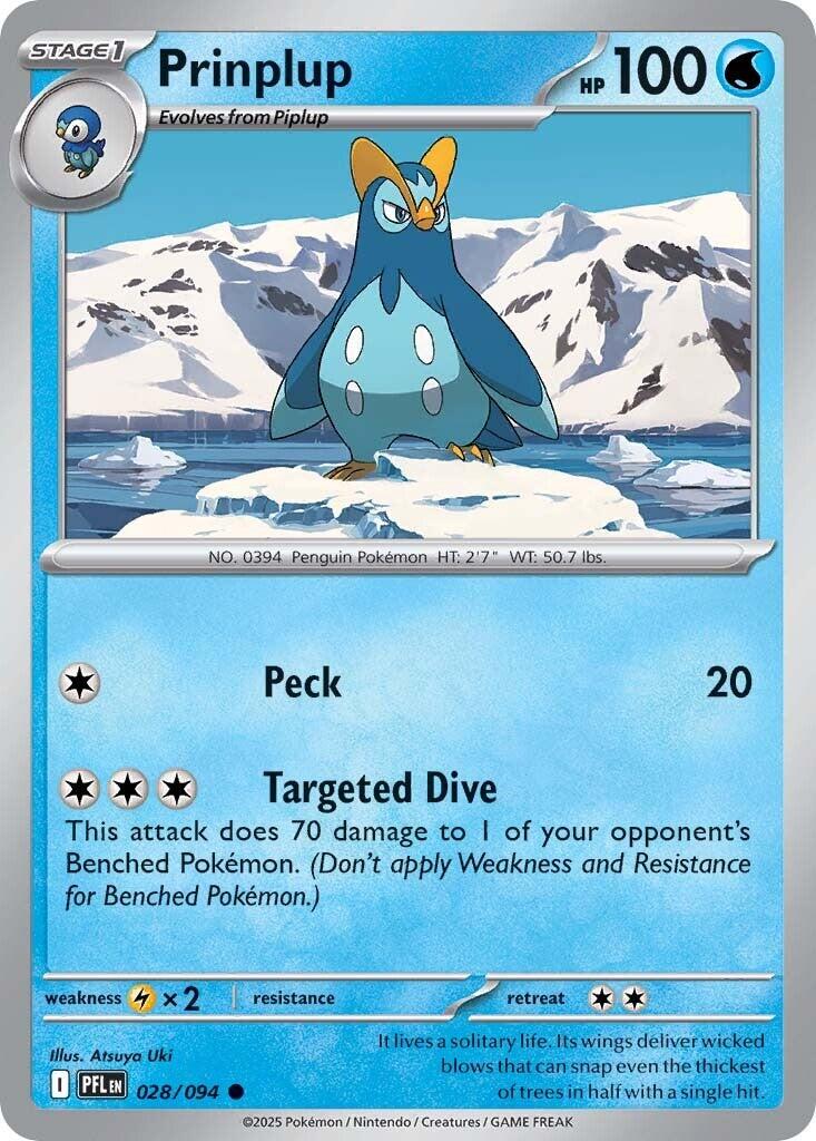 Prinplup (028/094) [Mega Evolution: Phantasmal Flames] | Good Games Morley