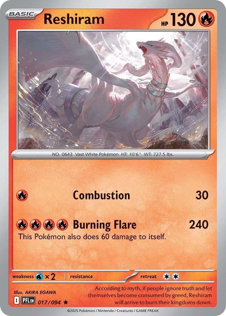 Reshiram (017/094) [Mega Evolution: Phantasmal Flames] | Good Games Morley