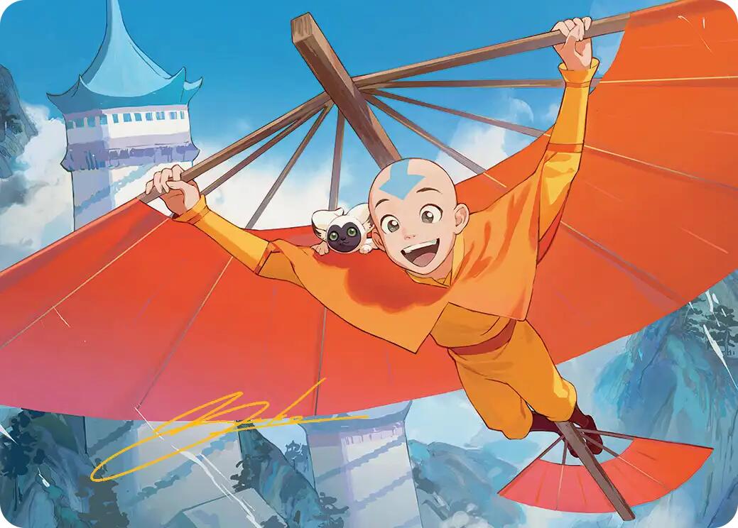 Aang, the Last Airbender Art Card (Gold-Stamped Signature) [Avatar: The Last Airbender Art Series] | Good Games Morley