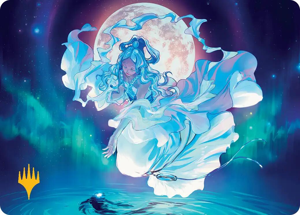 Yue, the Moon Spirit Art Card (Gold-Stamped Planeswalker Symbol) [Avatar: The Last Airbender Art Series] | Good Games Morley
