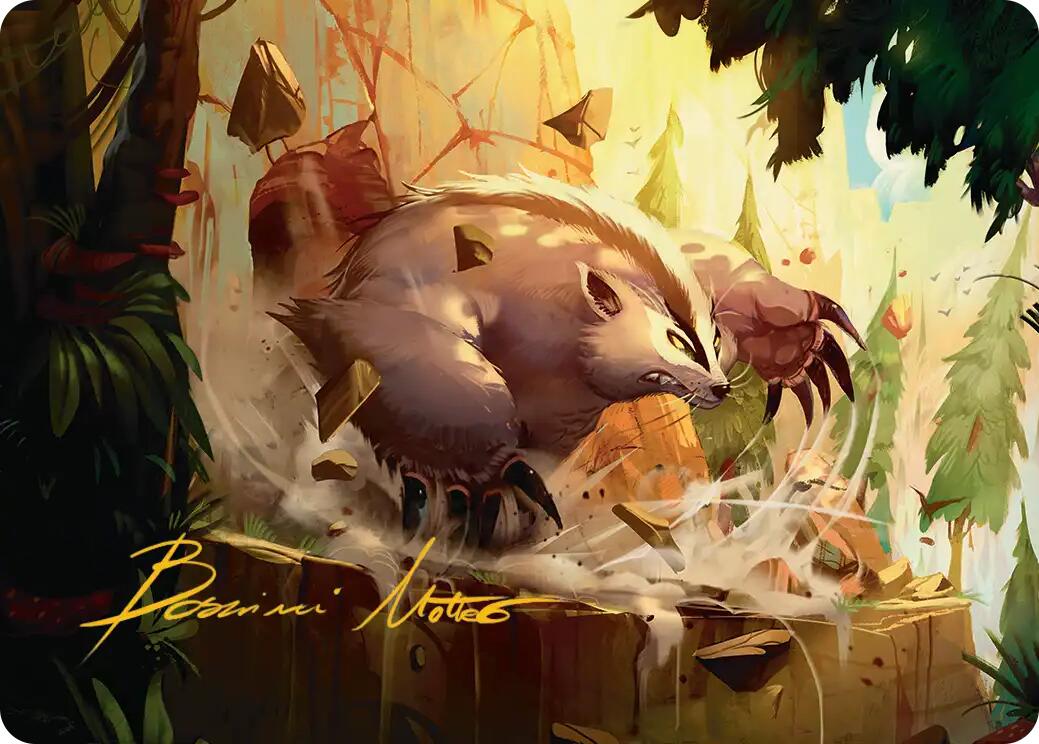 Badgermole Art Card (Gold-Stamped Signature) [Avatar: The Last Airbender Art Series] | Good Games Morley