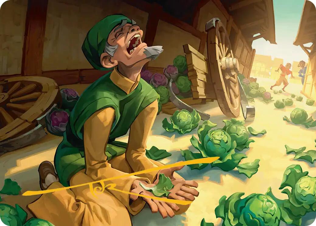 Unlucky Cabbage Merchant Art Card (Gold-Stamped Signature) [Avatar: The Last Airbender Art Series] | Good Games Morley