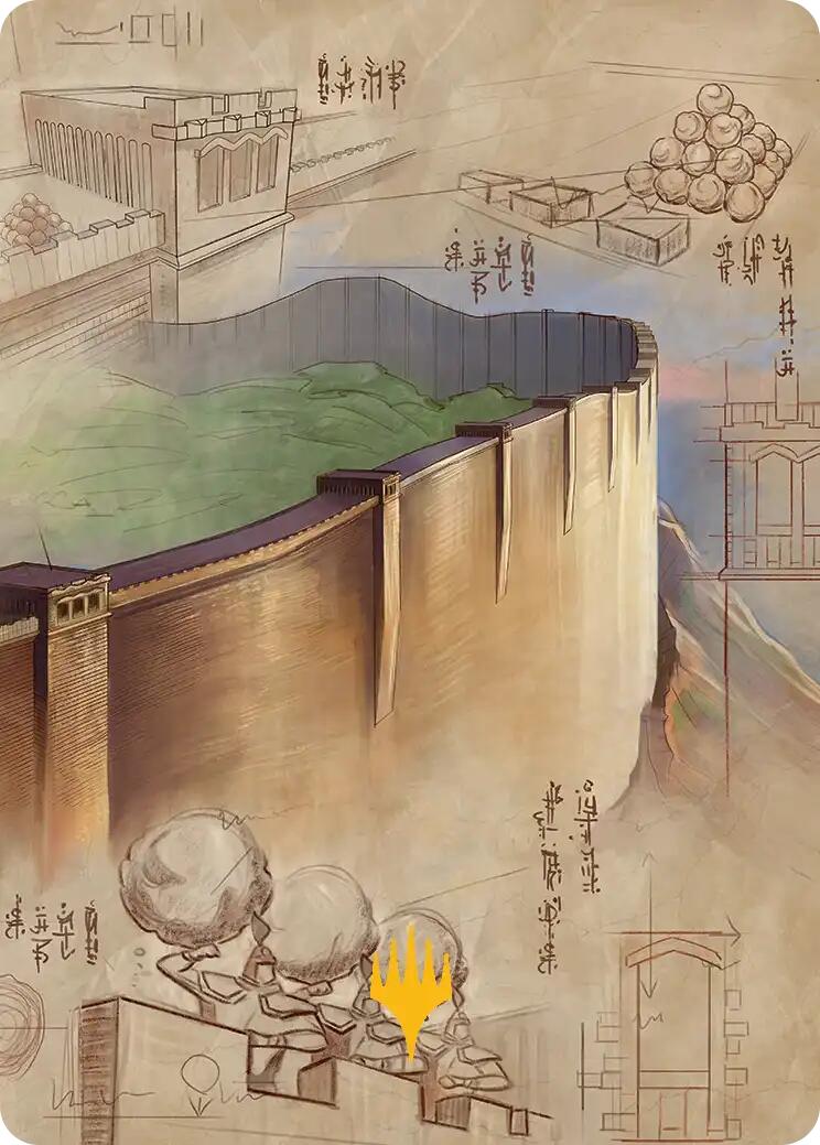 The Walls of Ba Sing Se Art Card (Gold-Stamped Planeswalker Symbol) [Avatar: The Last Airbender Art Series] | Good Games Morley