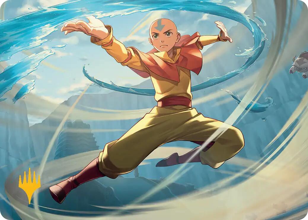 Aang, Swift Savior Art Card (Gold-Stamped Planeswalker Symbol) [Avatar: The Last Airbender Art Series] | Good Games Morley