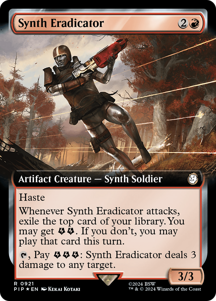 Synth Eradicator (Extended Art) (Surge Foil) [Fallout] | Good Games Morley