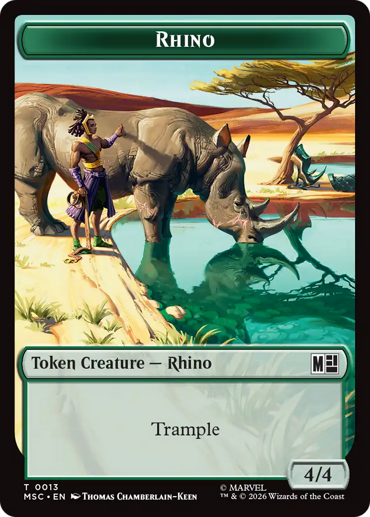 Rhino (013) // Elephant (012) Double-Sided Token [Marvel Super Heroes Commander Tokens] | Good Games Morley