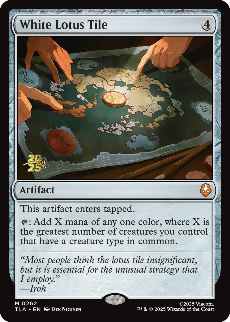 White Lotus Tile [Avatar: The Last Airbender Prerelease Cards] | Good Games Morley