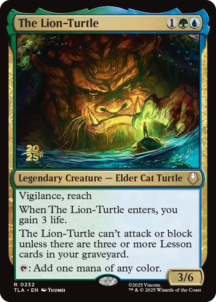 The Lion-Turtle [Avatar: The Last Airbender Prerelease Cards] | Good Games Morley