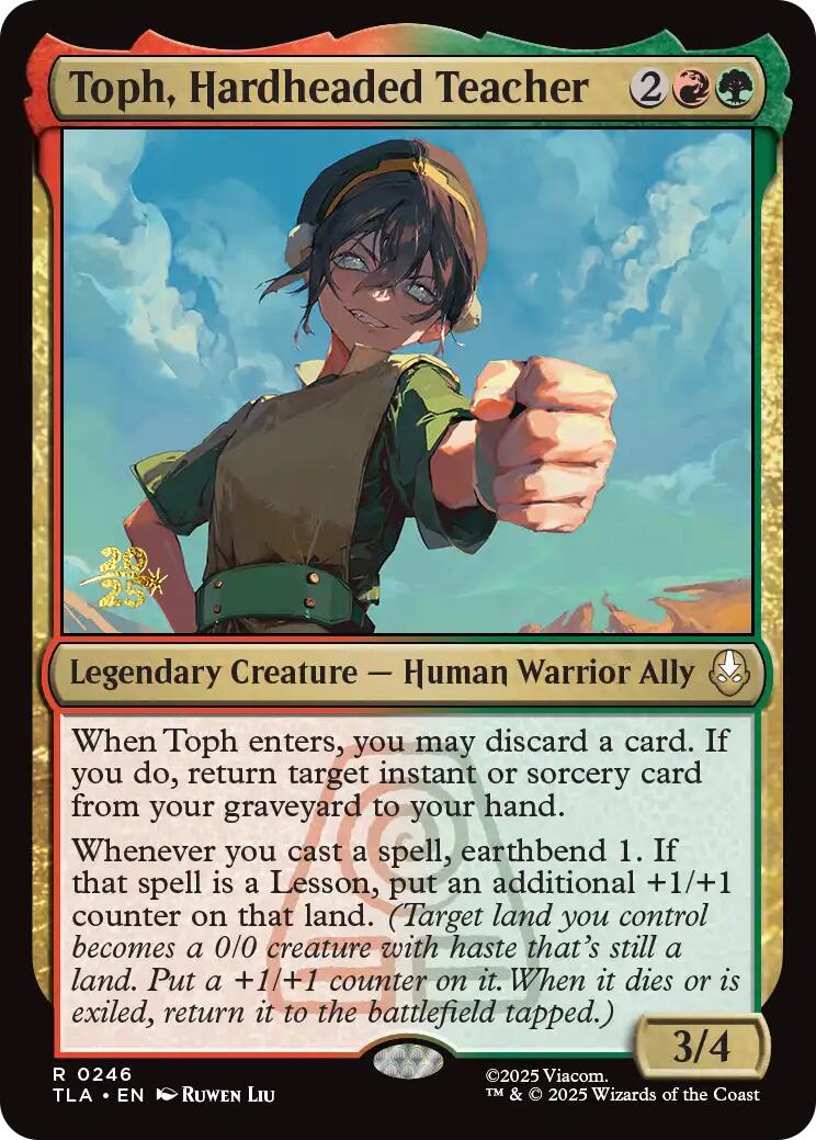 Toph, Hardheaded Teacher [Avatar: The Last Airbender Prerelease Cards] | Good Games Morley