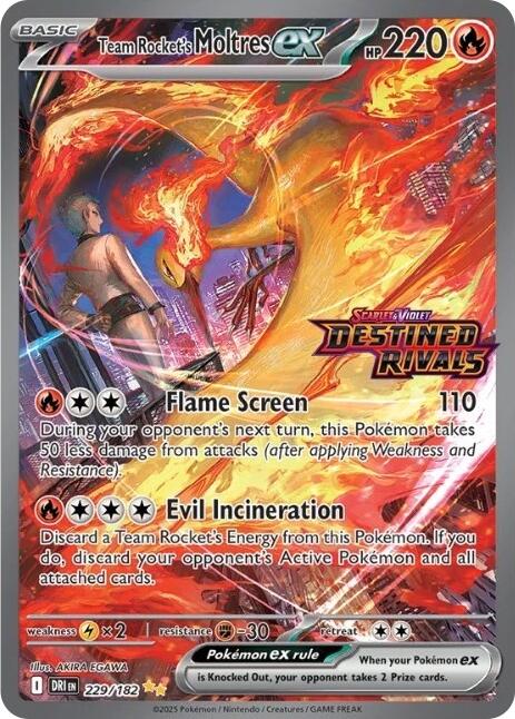 Team Rocket's Moltres ex (229/182) (Destined Rivals Stamp) [Miscellaneous Cards] | Good Games Morley