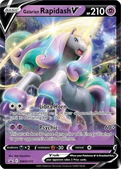 Galarian Rapidash V (SWSH111) (Jumbo Card) [Sword & Shield: Black Star Promos] | Good Games Morley