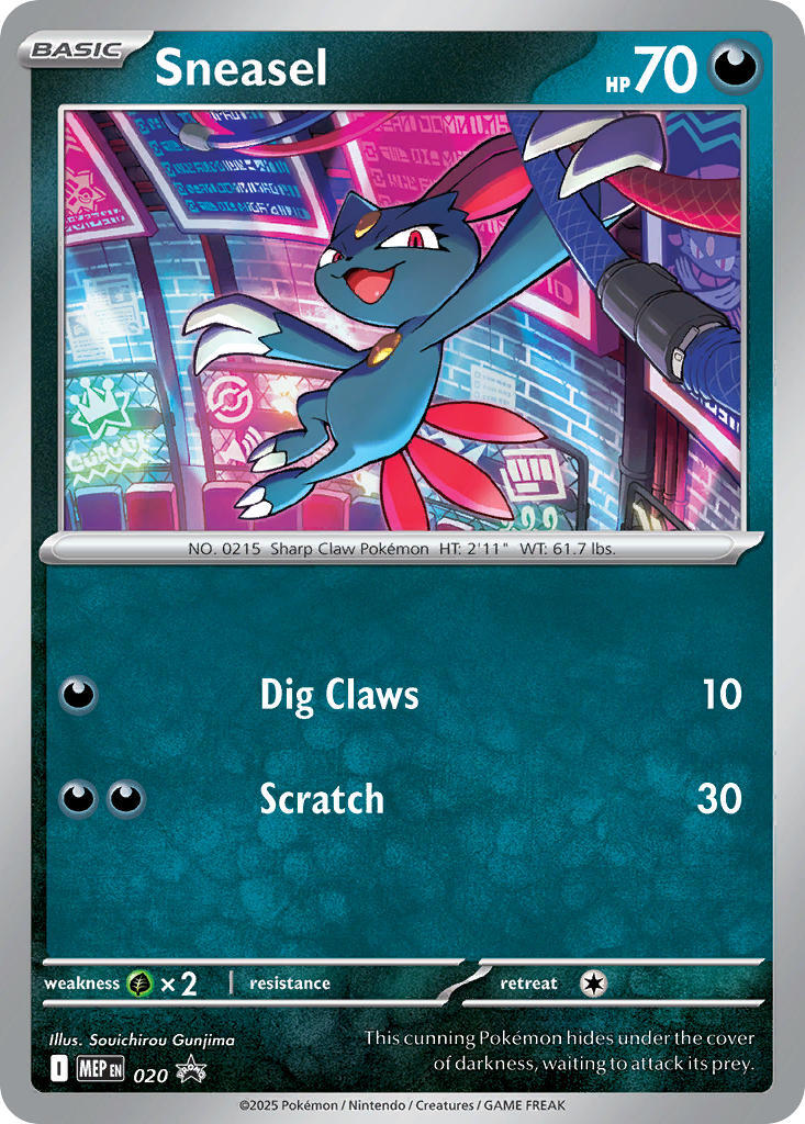 Sneasel (020) (Cosmos Holo) [Mega Evolution Promo] | Good Games Morley