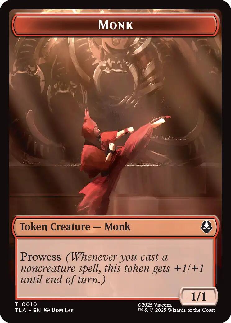 Monk // Food (0021) Double-Sided Token [Avatar: The Last Airbender Tokens] | Good Games Morley