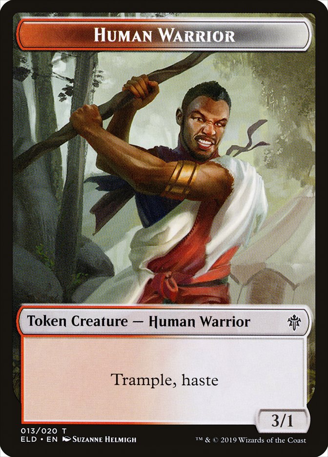 Human Warrior Token [Throne of Eldraine Tokens] | Good Games Morley