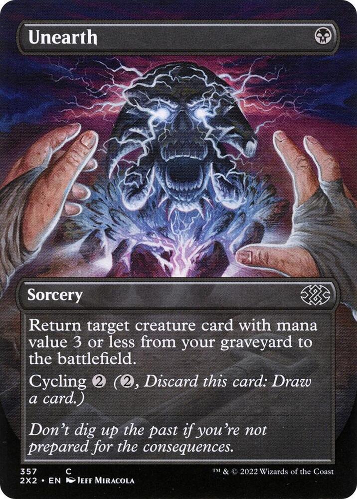 Unearth Borderless 357 (Double Masters 2022)  - Foil | Good Games Morley