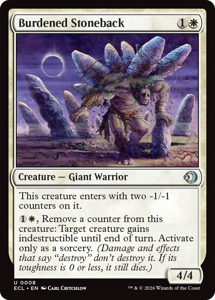 Burdened Stoneback [Lorwyn Eclipsed] | Good Games Morley