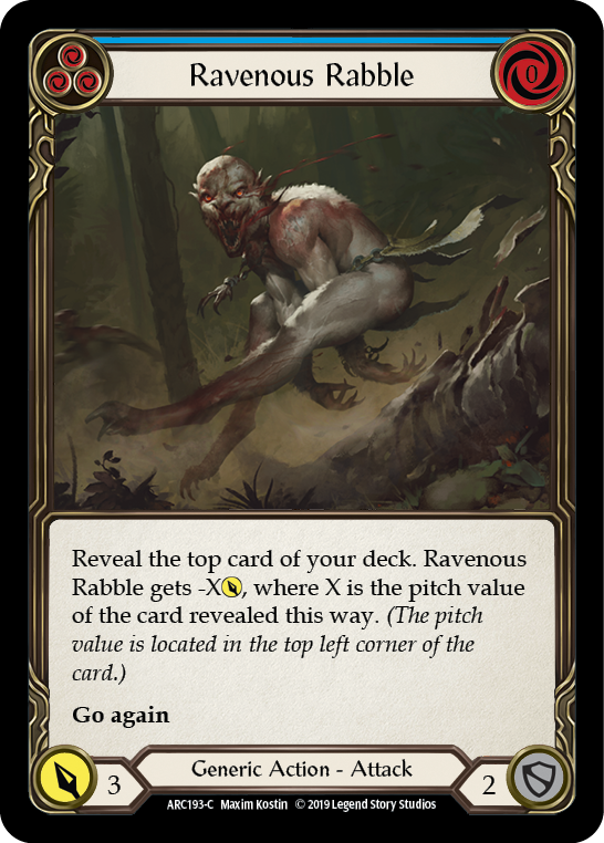 Ravenous Rabble (Blue) [ARC193-C] (Arcane Rising)  1st Edition Normal | Good Games Morley