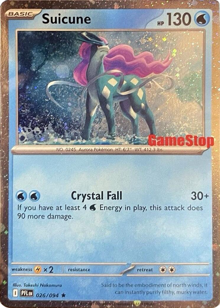 Suicune (026/131) (Cosmos Holo) (GameStop Exclusive) [Miscellaneous Cards] | Good Games Morley