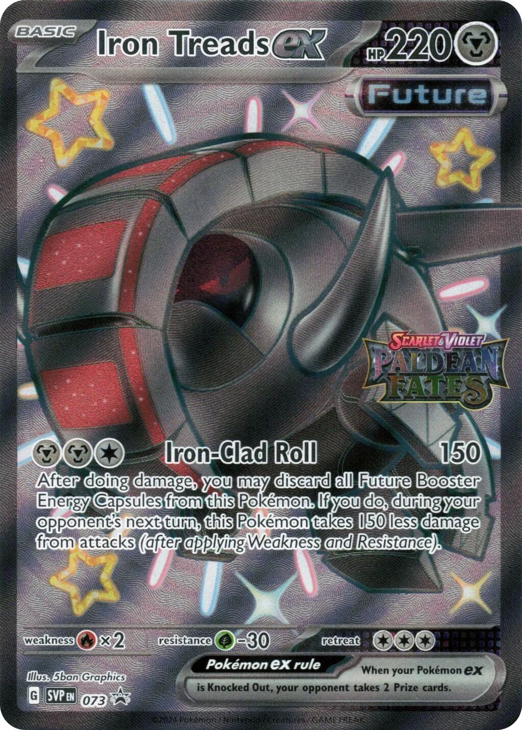 Iron Treads ex (073) (Paldean Fates Stamped) [Scarlet & Violet: Paldean Fates] | Good Games Morley