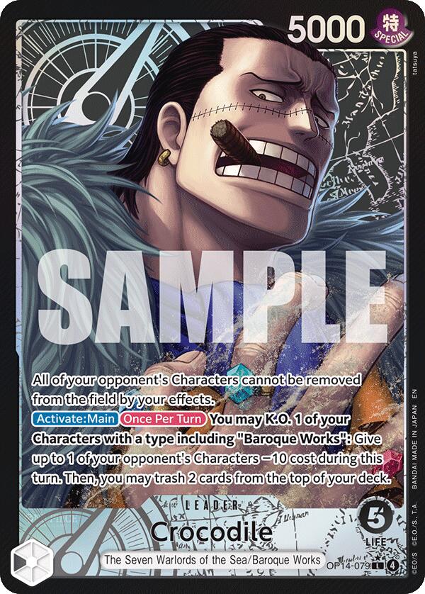 Crocodile (OP14-079) (Alternate Art) [The Azure Sea's Seven] | Good Games Morley