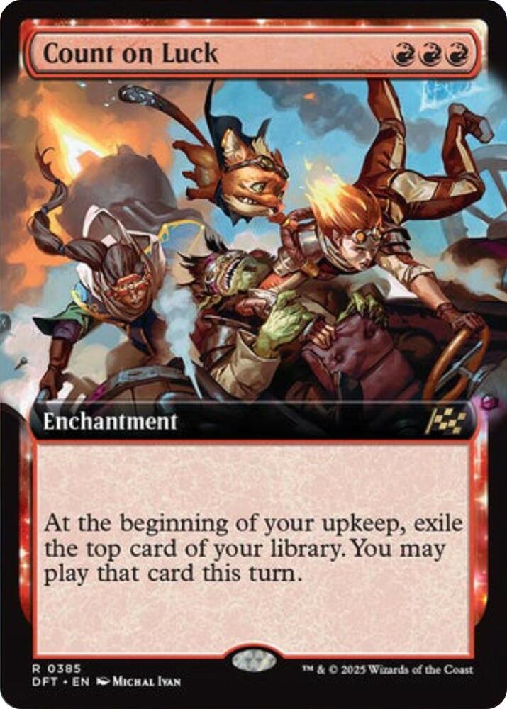 Count on Luck 385/291 (Aetherdrift)  - Extended Art Foil | Good Games Morley