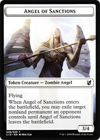 Angel of Sanctions // Horror Double-Sided Token [Commander 2019 Tokens] | Good Games Morley