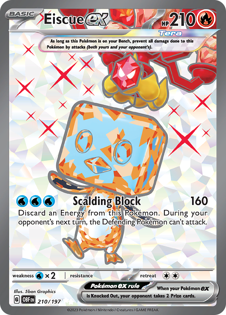 Eiscue ex (210/197) [Scarlet & Violet: Obsidian Flames] | Good Games Morley
