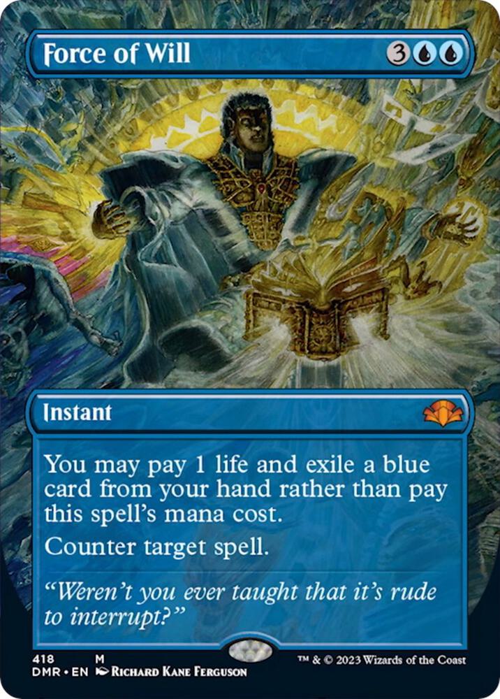 Force of Will 418 (Dominaria Remastered)  - Borderless | Good Games Morley