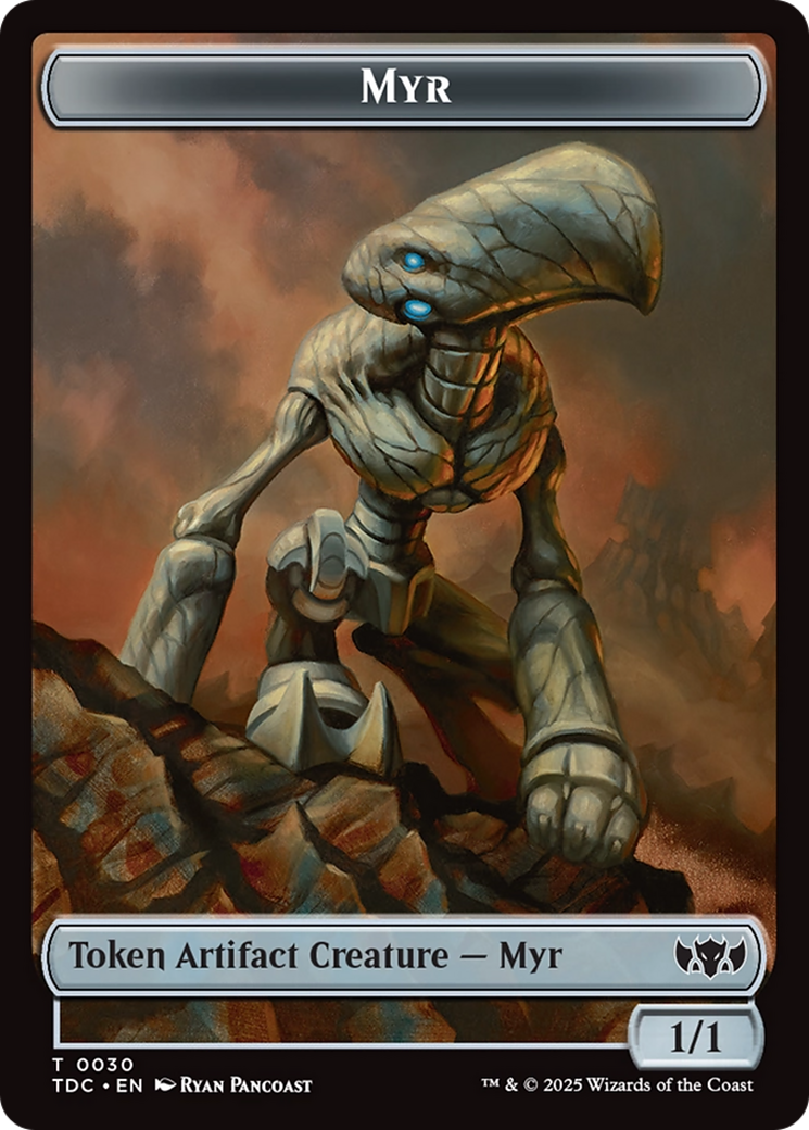 Snake // Myr Double-Sided Token [Tarkir: Dragonstorm Commander Tokens] | Good Games Morley
