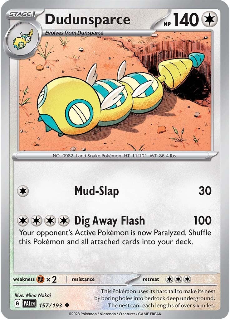 Dudunsparce (157/193) [Scarlet & Violet: Paldea Evolved] | Good Games Morley