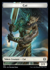 Phyrexian Mite (011) // Cat Double-Sided Token [Phyrexia: All Will Be One Tokens] | Good Games Morley