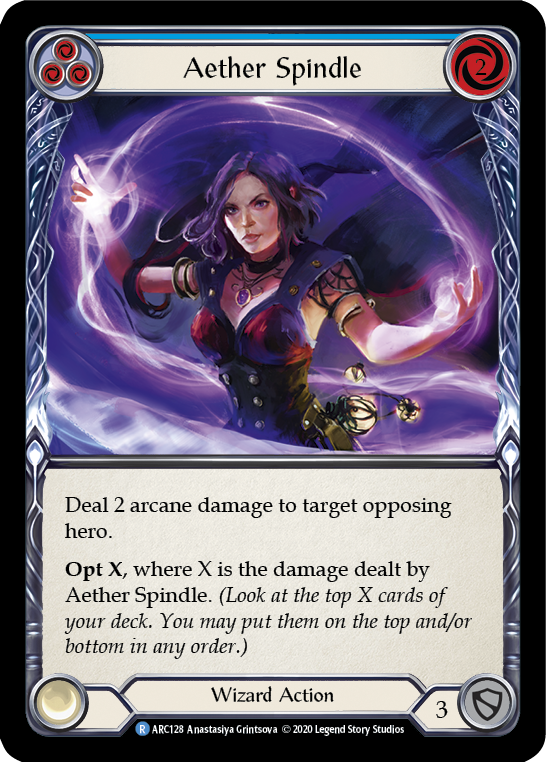 Aether Spindle (Blue) [U-ARC128] (Arcane Rising Unlimited)  Unlimited Normal | Good Games Morley
