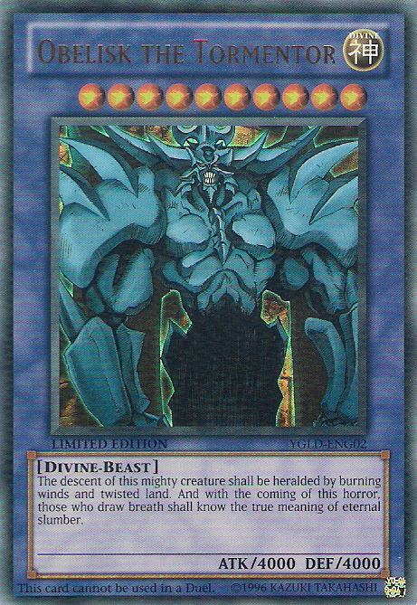Obelisk the Tormentor [YGLD-ENG02] Ultra Rare | Good Games Morley