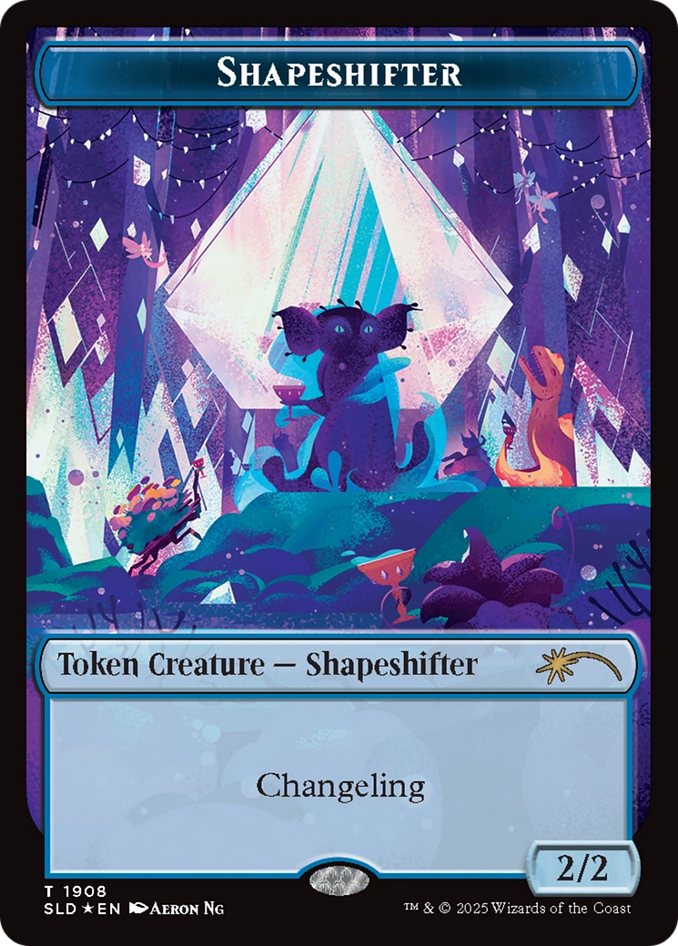 Shapeshifter Token (1908) (Double Rainbow Foil) [Secret Lair Drop Series] | Good Games Morley