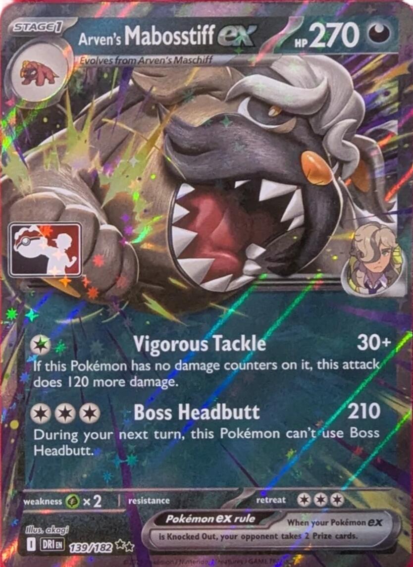 Arven's Mabosstiff ex (139/182) [Prize Pack Series Eight] | Good Games Morley